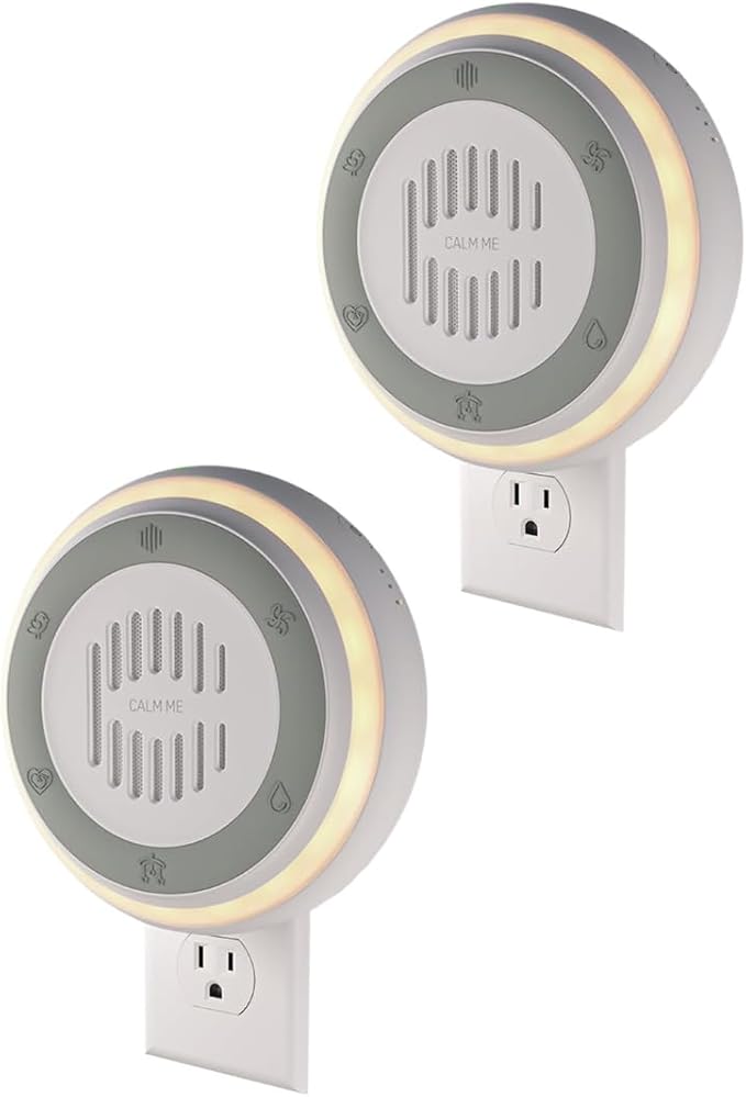 2-Pack Calm Me White Noise Sound Machine for Office Privacy & Noise Canceling, Plug in Fan Noise Machine for Therapy Offices, Healthcare Practices, Clinics & Education, Noise Maker with 20 Sounds. - Bloomnest
