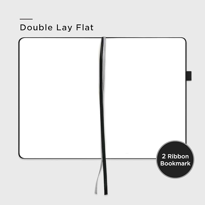 &And Per Se Blank Journal Notebook, 160 Pages, A5 5.7 x 8 inches 100 gsm Thick Paper Notebook Journals for Writing, Hardcover Notebook(1 Pack, black) - Bloomnest