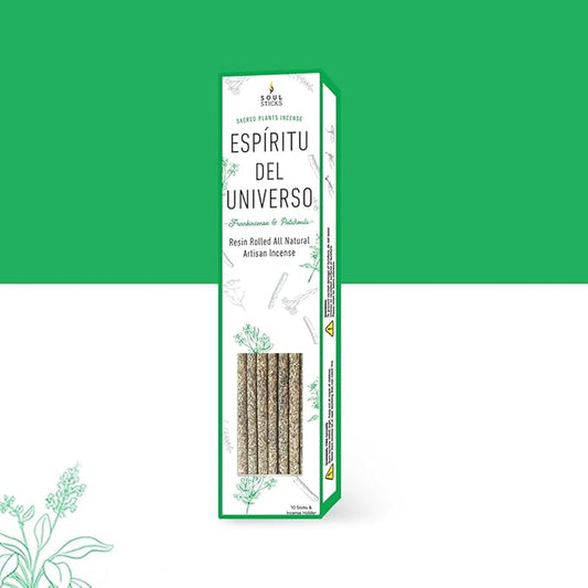 SOUL STICKS Handcrafted 10pcs Resin Artisan Incense Sticks Non-Toxic & Long Lasting Aromatic Sticks for Yoga Meditation Relaxation Aromatherapy Cleansing & Purification (Frankincense & Patchouli) SoulSticks