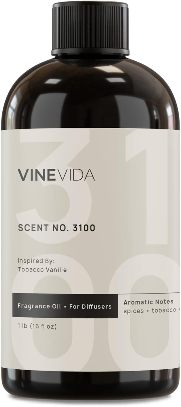 VINEVIDA [16 Fl Oz] Scent NO. 3100 Fragrance Oil for Cold Air Diffusers, Aromatic Notes of Spices Tobacco Vanilla, Essential Oils for Diffuser Oil Refill & Air Freshener Room Spray - Bloomnest