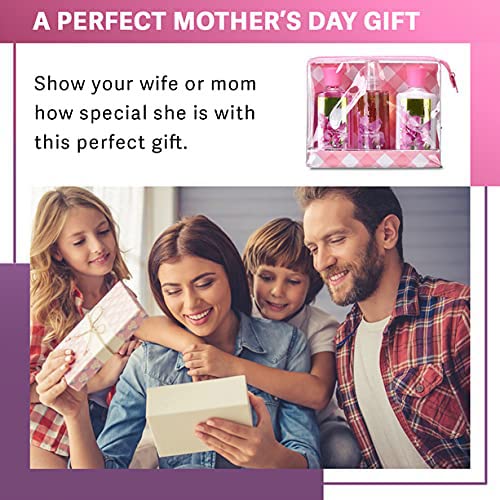Bath & Body Care Travel Set Pea Flower Scent Home Spa Set with Body Lotion, Shower Gel and Fragrance Mist - Bloomnest