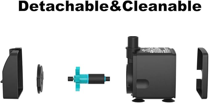 Submersible Water Pump Ultra Quiet with Dry Burning Protection160GPH for Fountains, Hydroponics, Ponds, Aquariums & More … - Bloomnest