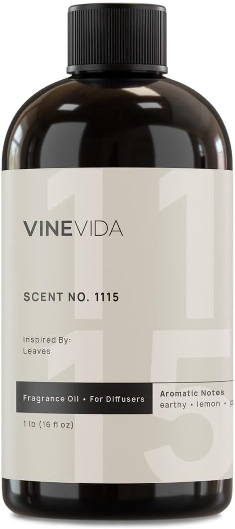 VINEVIDA [16 Fl Oz] Scent NO. 1115 Fragrance Oil for Cold Air Diffusers, Aromatic Notes of Earthy Musk Pine Lemon, Essential Oils for Diffuser Oil Refill & Air Freshener Room Spray - Bloomnest