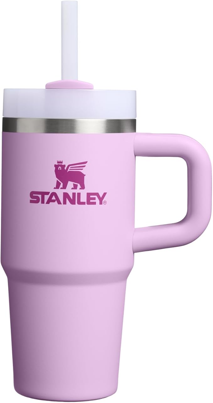 STANLEY Quencher H2.0 Tumbler with Handle and Straw 14 oz | Flowstate 3-Position Lid | Cup Holder Compatible for Travel | Insulated Stainless Steel Cup | BPA-Free | Soft Orchid Stanley