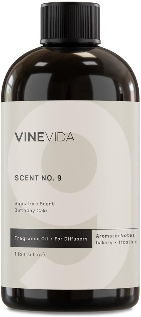 VINEVIDA [16 Fl Oz] Birthday Cake Fragrance Oil for Cold Air Diffusers, Essential Oils for Diffuser Oil Refill & Air Freshener Room Spray - Bloomnest