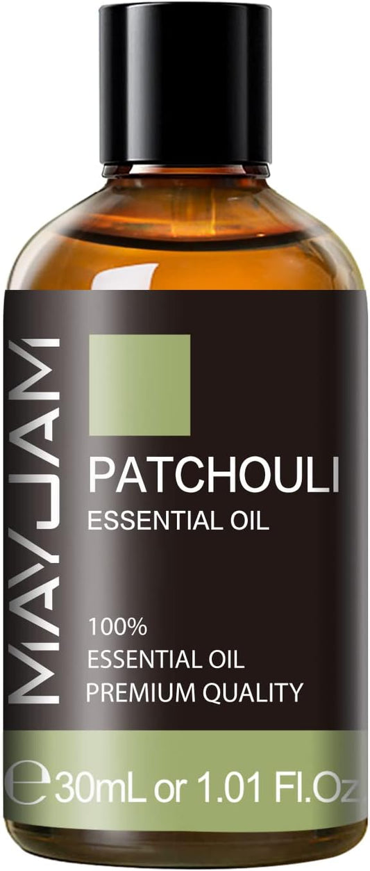 MAYJAM Patchouli Essential Oil, 1.01FL.OZ Essential Oils, Use with Diffuser, During Yoga, Massage, Bath, Patchouli Oil(30ml) - Bloomnest