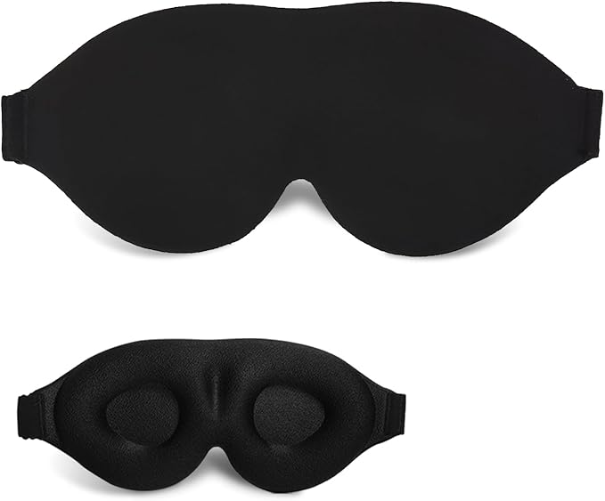 3D Sleep Mask, 100% Blackout 3D Contoured Sleep Eye Mask, Comfortable & Super Soft Sleeping Mask with Adjustable Straps for Women, Men, Sleeping Travel Yoga Naps - Bloomnest