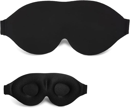 3D Sleep Mask, 100% Blackout 3D Contoured Sleep Eye Mask, Comfortable & Super Soft Sleeping Mask with Adjustable Straps for Women, Men, Sleeping Travel Yoga Naps - Bloomnest