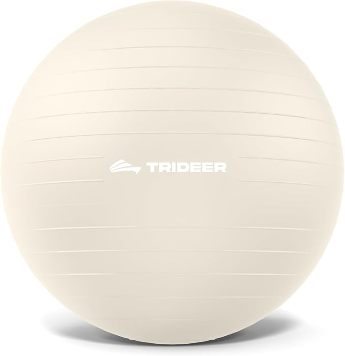 Trideer Exercise Ball for Yoga, Pilates & Fitness – Stability Ball Equipment for Home Gym & Office Chair, Core & Balance Training Accessories, Physical Therapy Equipment, Quick Pump Included, 5 Sizes - Bloomnest