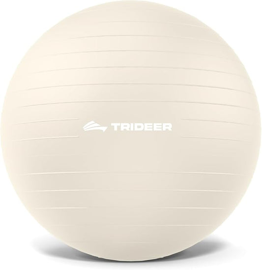 Trideer Exercise Ball for Yoga, Pilates & Fitness – Stability Ball Equipment for Home Gym & Office Chair, Core & Balance Training Accessories, Physical Therapy Equipment, Quick Pump Included, 5 Sizes - Bloomnest