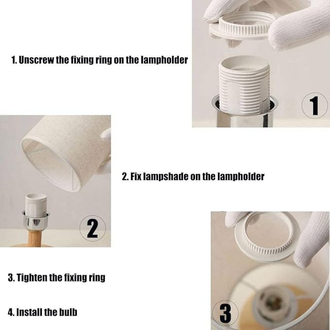 Wood Base Table Lights Dory Table Lamp with Light Bulb Bedside Night Light Great Decor or Gift Ideas, SN-001 - Bloomnest