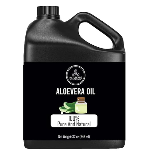 Naturevibe Botanicals Aloevera Oil 32 Ounces | 100% Pure and Natural | Great for Skin Care and Hair Care - Bloomnest
