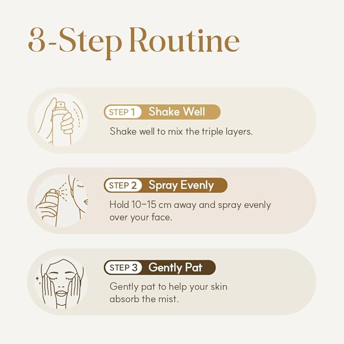 Triple Active Mist, Korean Skincare Glow Spray Serum, Hydrating All-in-One Face Treatment for Radiant, Dewy Skin, Lightweight Daily Routine Care with NK Cell Technology - Bloomnest