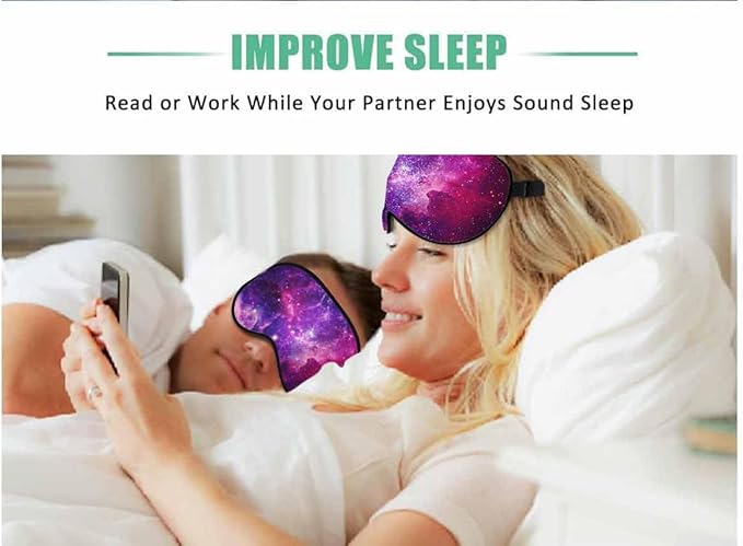 Space Cosmos Sleep Eye Mask Star Nebula Bursting Galaxy Elements Men Women Sleep Mask with Adjustable Strap Eye Cover Eye Shade for Travel, Nap,Meditation - Bloomnest