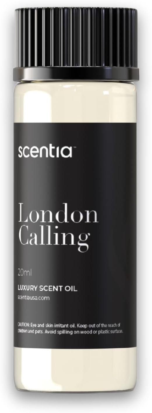 Scentia Hotel Diffuser Oil Inspired by Ferrari - 20 ml 0.67 fl oz - Essential Oil Blendwith White Tea, Cedarwood & Soku Lime for Aromatherapy Diffusers and Humidifiers - London Calling Scentia