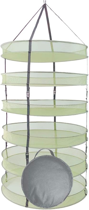 HORTIPOTS Herb Drying Rack Collapsible 2.5 ft Hanging Dry Net Rack for Hydroponic Herb Pot Vegetable Fruit Flower or Clothes Laundry - Bloomnest