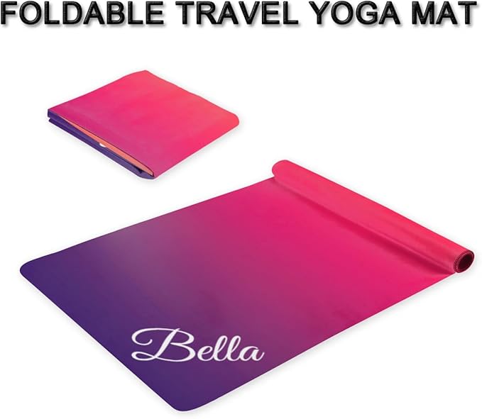 Custom Name Yoga Mat,Personalized Travel Yoga Exercise Mat,Non Slip,Perfect for Kids & Adults,Gradient Color E Series - Bloomnest