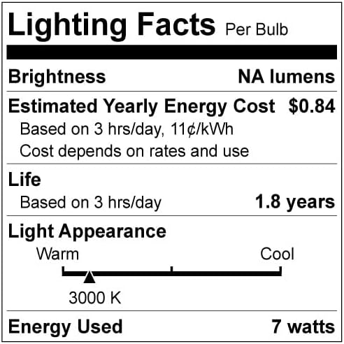Sunlite 01285 7C7 Incandescent Bulb, 7 Watt, Candelabra E12 Base, C7 Small Night Light, Colored Bulb, White, 25 Count - Bloomnest