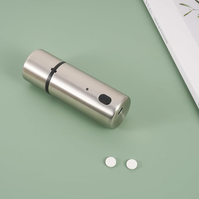 Remedic Cordless, Electric Pill Crusher & Grinder – Compact Stainless Steel Tablet Pulverizer – Rechargeable & Portable – One-Touch Operation – Fine Powder for Seniors, Pets, Kids – Herb Grinder - Bloomnest