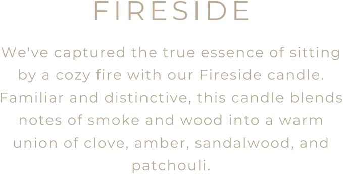 River Birch Candles Fireside Scented Candle | Premium, All-Natural, Non-Toxic, Soy Candles | 16oz 90 Hr Burn Time | Cozy Relaxing Gifts for Home - Bloomnest