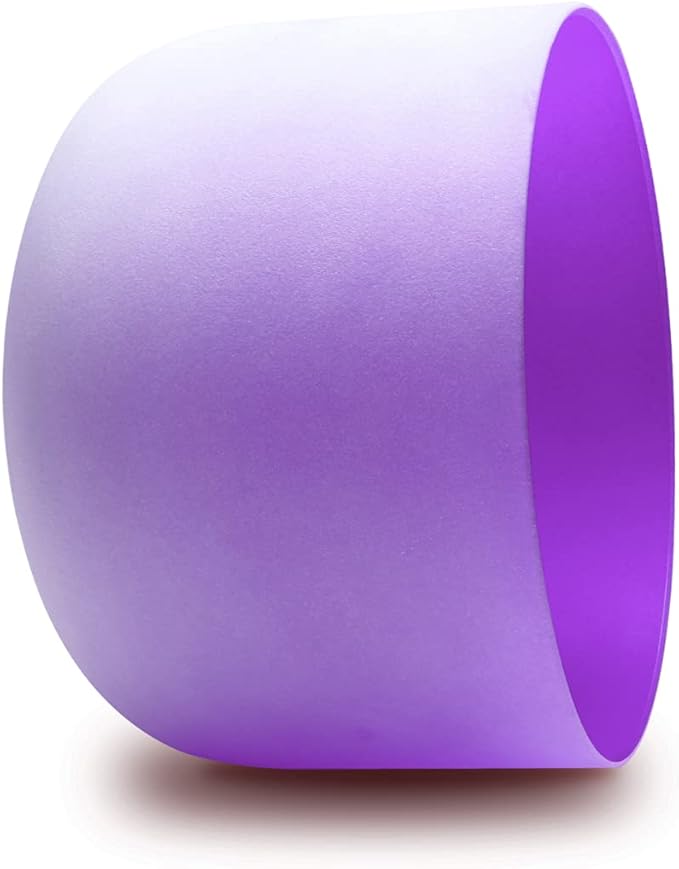 FMTY 10inch Crystal Singing Bowls set prefect pitch(±10HZ) Blue(Throat)+ Purple(Crown) with Soft Carrying Bag Sound Bowls Chakra Bowl