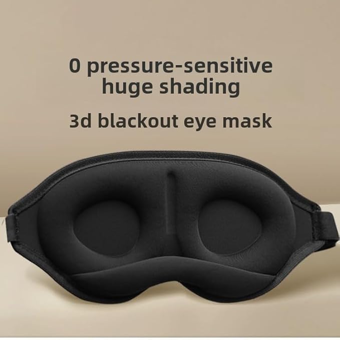 Blindfold 100% Light-Blocking Sleep Eye mask Ergonomic 3D Eye mask Non Pressure on Eyes Three-Dimensional and Skin Friendly Breathable nostrils - Bloomnest
