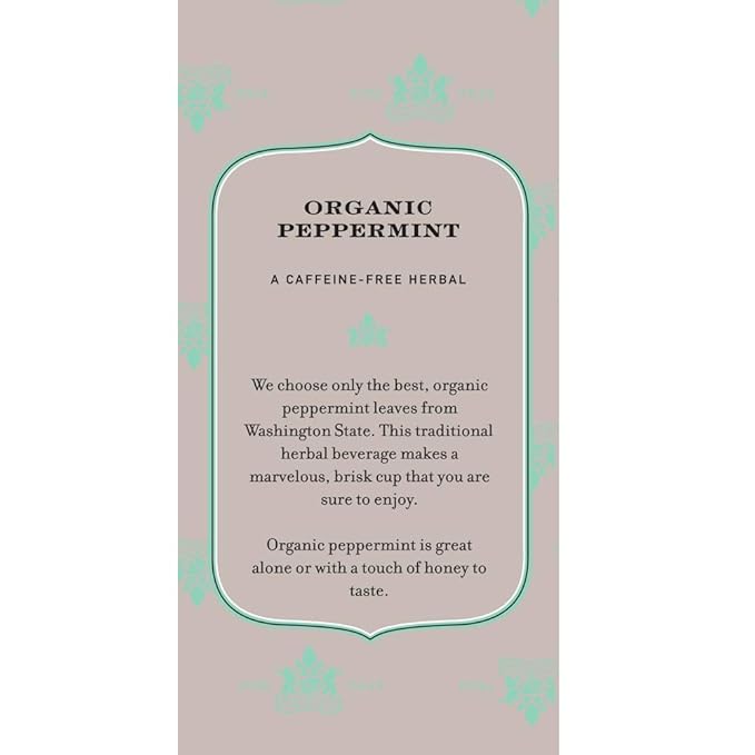 Harney & Sons Premium Organic Herbal Tea, Peppermint, 20 Count - Bloomnest