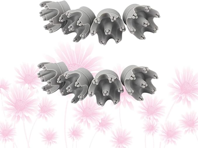 EXCEART Electric Massage Head Replacement 8Pcs Kneading Vibrating Massager Heads for Neck and Body Stress Relief Durable Grey Massager Accessories EXCEART