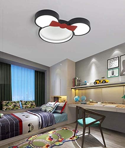 Acrylic Flush Mount LED Ceiling Light with Cartoon Mouse Shade for Kids' Bedroom - Bloomnest