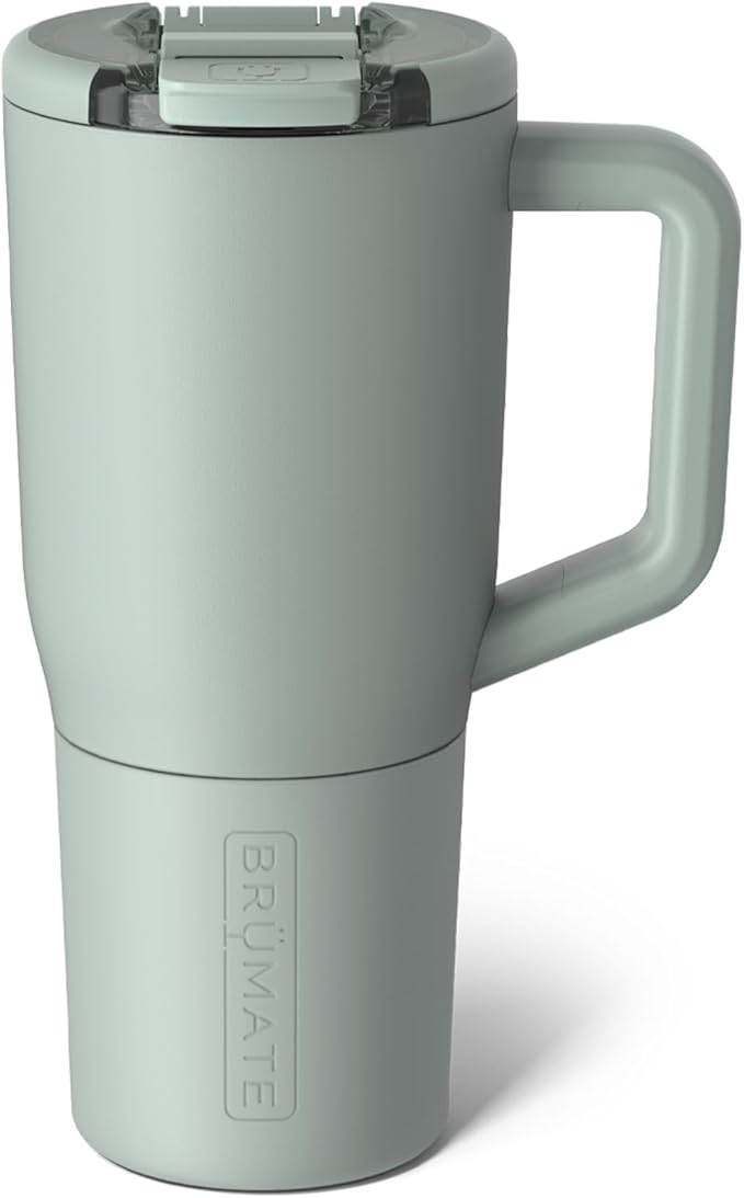 BrüMate Müv - 25oz 100% Leak Proof Insulated Coffee Mug with Handle & Lid - Stainless Steel Coffee Travel Mug - Double Walled Coffee Cup (Sage) - Bloomnest