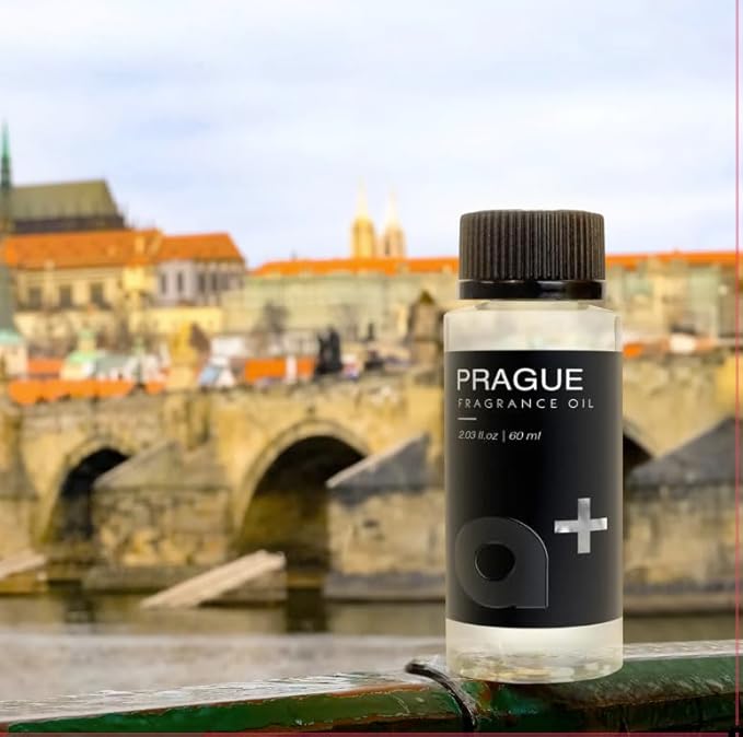 Aromar+ Fragrance Oil – Prague-Inspired by Baccarat Rouge – Luxury Hotel Scent Experience with Woody Oakmoss, Amber & Fresh Citrus – for Waterless Diffusers – Long-Lasting Home Aroma –60mL - Bloomnest