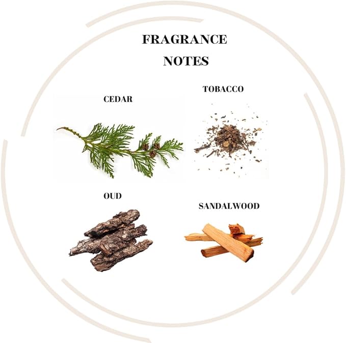Highly Scented Soy Candles - Tobacco Oud Sandalwood Cedar - Large 2 Wick Black Jar Candle - Clean Burn - Gifts for Men and Women - 10oz - Bloomnest