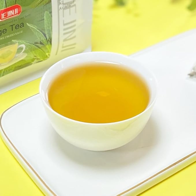 XIEJINJI Sage Tea, 40 Count, Made with 100% Natural Sage Leaves, No Additives & No Sugar & No Caffeine, Eco-Conscious Tea Bags - Bloomnest