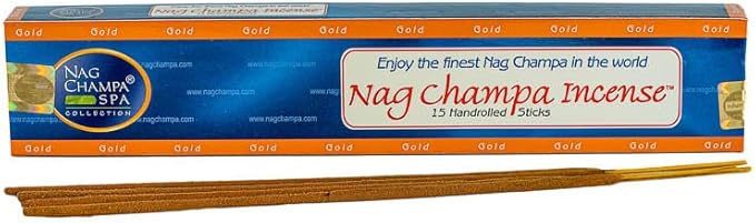 Nag Champa Fragrance Sampler - 12 Boxes (15 Sticks Each) - Includes 2 Boxes Each of Nag Champa Gold, Sandalwood, Frankincense & Myrrh, White Sage, Palo Santo, and Tibetan Amber - 180 Sticks Total NagChampaSpaCollection