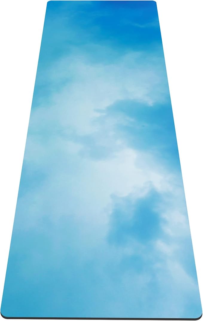 nuveti Yoga Mat Print Extra Thick TPE Non Slip Fitness Exercise Mat with Carrying Bag,72"x24" Extra Thick 6MM Exercise & Workout Mat for Yoga, Pilates Fitness and Floor Exercises - Bloomnest