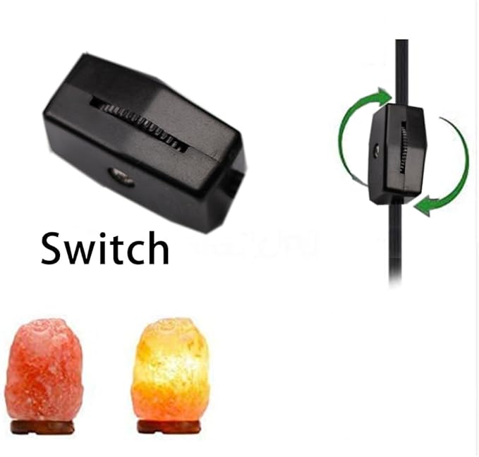 Himalayan Salt Lamp Cord - 25W Dimmable Halogen Replacement Bulbs, E12 Base, Perfect for Himalayan Salt Lamps, Night Lights, Wax Warmers - with 6 Free Bulbs for Salt Lamp (2) - Bloomnest