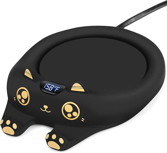 PUSEE Mug Warmer,Coffee Warmer for Desk Candle Warmer Auto Shut Off,Coffee Cup Warmer with 3 Temp Settings,Electric Beverage Warmer Plate for Coffee,Tea,Water Milk and Cocoa(Not Include Cup) - Bloomnest