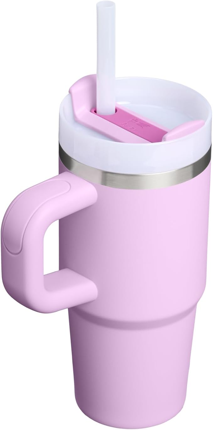 STANLEY Quencher H2.0 Tumbler with Handle and Straw 14 oz | Flowstate 3-Position Lid | Cup Holder Compatible for Travel | Insulated Stainless Steel Cup | BPA-Free | Soft Orchid Stanley