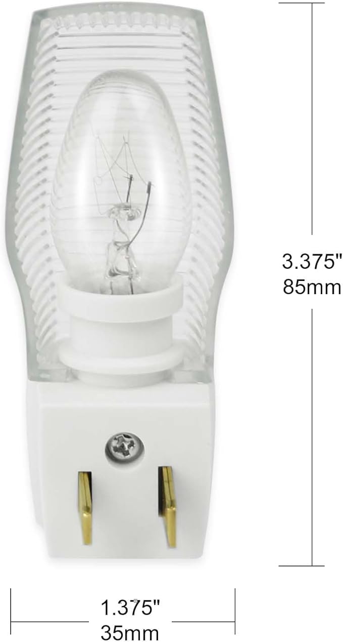 6 Pack, Plug in Night Light with Manual On/Off Switch, 7W Incandescent Bulb Included, ETL Listed. - Bloomnest