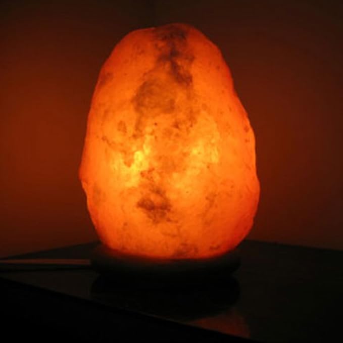 30-40 LBS Authentic Natural Himalayan Crystal Rock Salt Lamp Pink Light, Hand Crafted Wooden Base Carved at The Base of The Himalayas Night Light Wonderful Gifts 30-40 lbs with Cord - Bloomnest