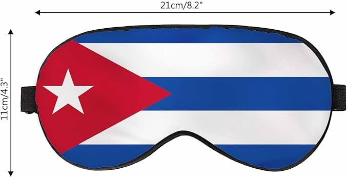 Cuba Waving Flag Sleep Eye Mask Cuba National Flag Men Women Sleep Mask with Adjustable Strap Eye Cover Eye Shade for Travel, Nap,Meditation - Bloomnest