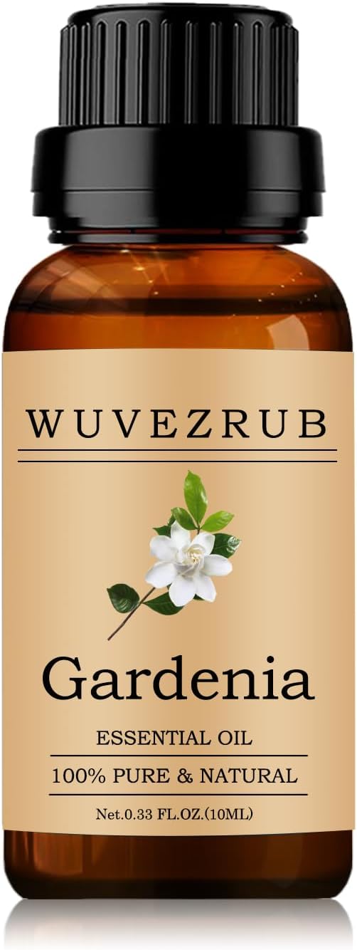 Gardenia Essential Oils 10ML, 100% Pure and Natural Essential Oil for Aromatherapy Diffuser - 0.33 Fl Oz/Gardenia WUVEZRUB