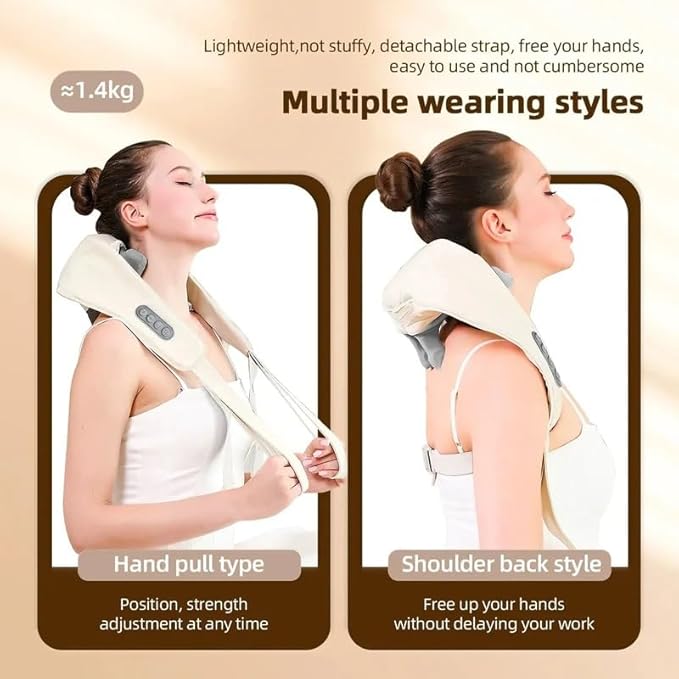 Neck Massager with Heat, Shoulder Massager, Shiatsu Neck and Back Massager, Muscle Pain Relief-Office, Home & Car - Bloomnest