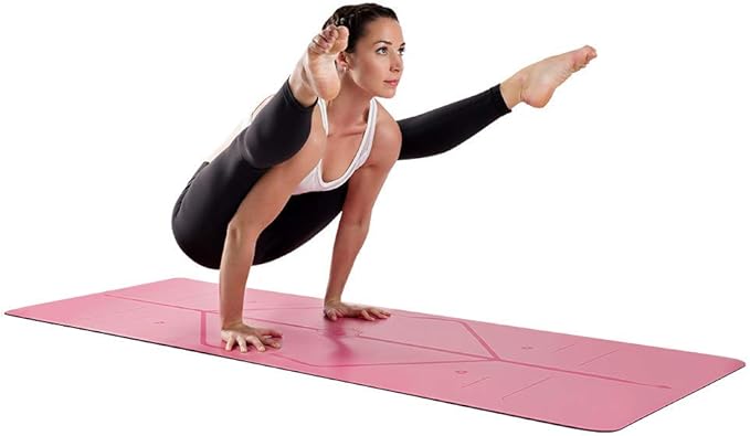 Liforme Original Yoga Mat – Free Yoga Bag Included - Patented Alignment System, Warrior-like Grip, Non-slip, Eco-friendly, sweat-resistant, long, wide, 4.2mm thick mat for comfort - Bloomnest
