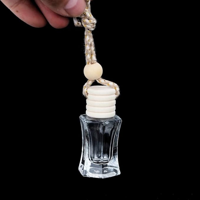 Car Aromatherapy Essential Oil Diffuser Bottle,10 Pack Car Air Freshener Bottle Empty Hanging Perfume Bottle Fragrance Decor Accessories Auto Window Ornament (hexagon) - Bloomnest