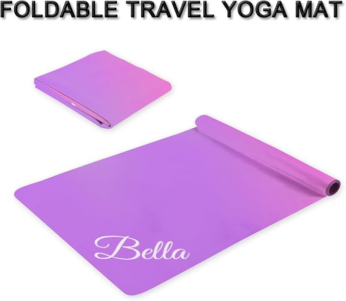 Custom Name Yoga Mat,Personalized Travel Yoga Exercise Mat,Non Slip,Perfect for Kids & Adults,Gradient Color E Series - Bloomnest