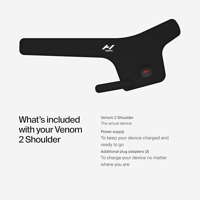 Hyperice Venom 2 - Advanced Heat + Vibration Wrap (Left Shoulder) - FSA or HSA Approved - Bloomnest