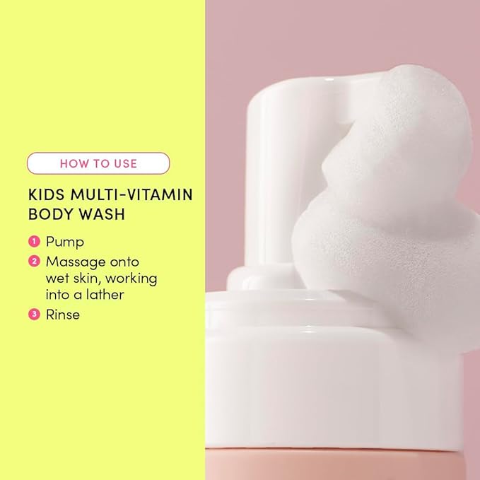 Evereden Multi-Vitamin Kids Body Wash Cool Peach: Gentle Body Wash Sensitive Skin Nourishment & Hydration Formula | Clean Non-Toxic for Kids | 8.5 fl oz. - Bloomnest