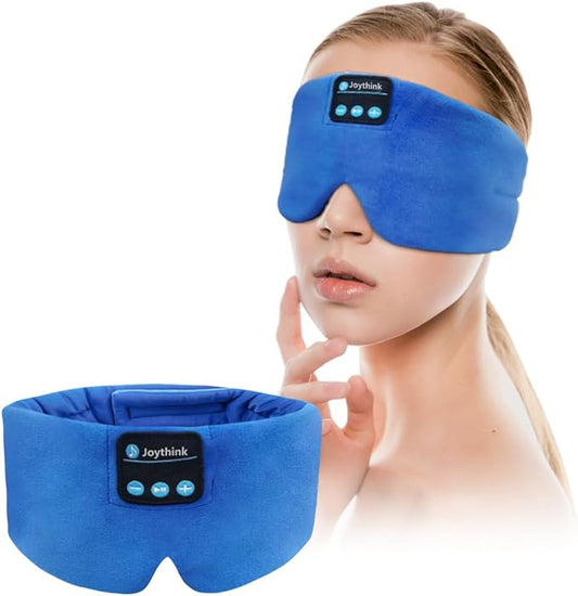 Joythink Sleep Headphones Bluetooth Headband Sleeping Eye Mask Kids Children Soft Wireless Sleep Headphones for Women Men Silk Speaker Bluetooth Earbuds for Side Sleeper Music Mask Cool - Bloomnest