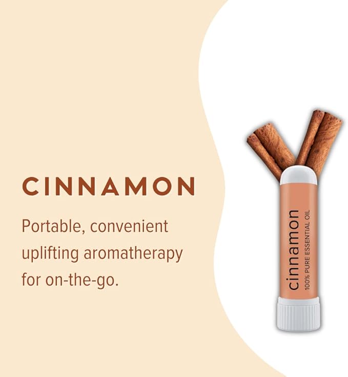 MOXE Cinnamon Essential Oil Nasal Inhaler, Therapeutic No-Mess Aromatherapy, 100% Pure and Undiluted, Stimulates Focus & Concentration, Relieves Tension, Uplifting & Relaxing Sensations, Made in USA - Bloomnest